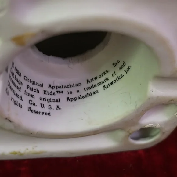 Cabbage Patch Baby Night Light; Perf Working Order; Porcelain, elec cord/switch - Picture 9 of 11